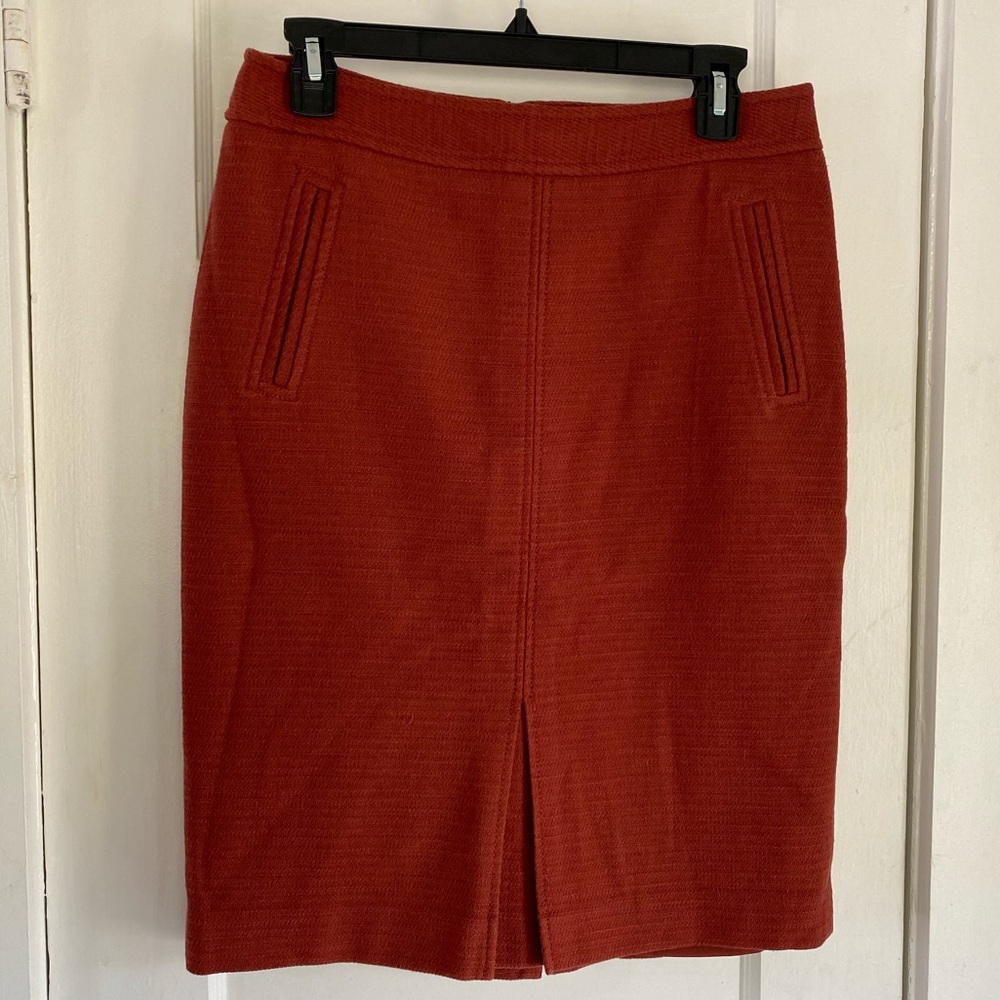 Burnt Orange Pencil Skirt